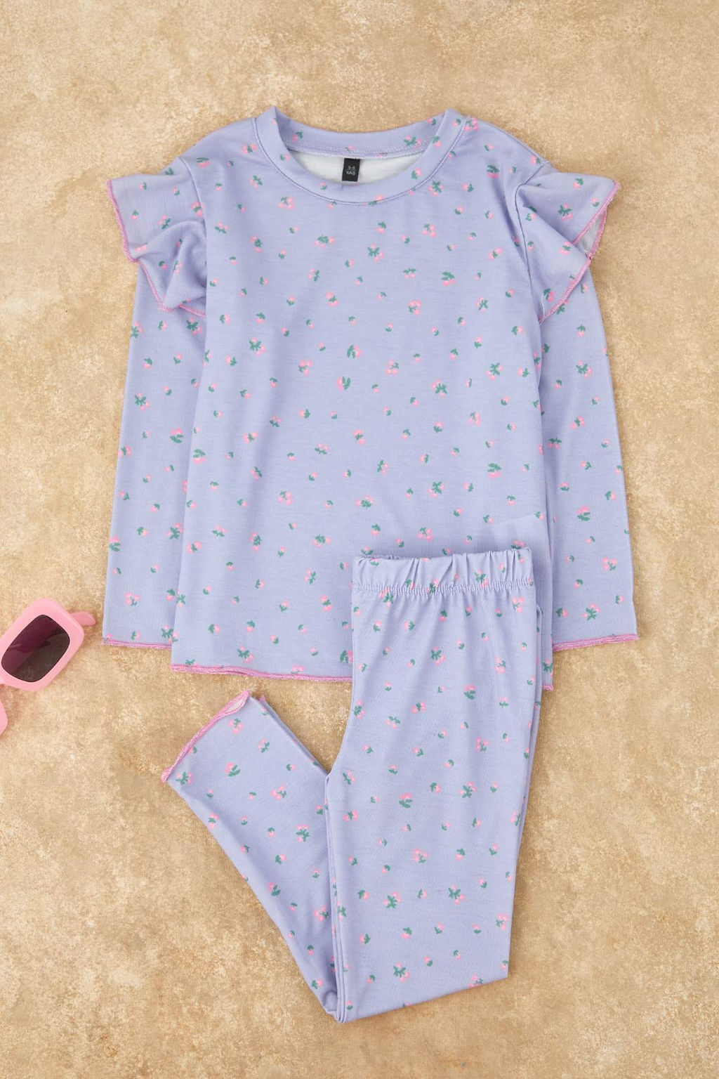 Pudra-Ekru Bask?l? Yumusak Dokulu 4lu Orme Regular K?z Cocuk Alt-Ust Pijama Tak?m? TKDAW26PT00012 - Trendyolmilla фото 9