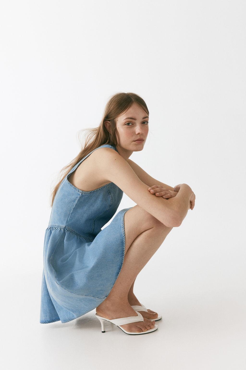 Vestido denim con falda acampanada - H&m фото 2