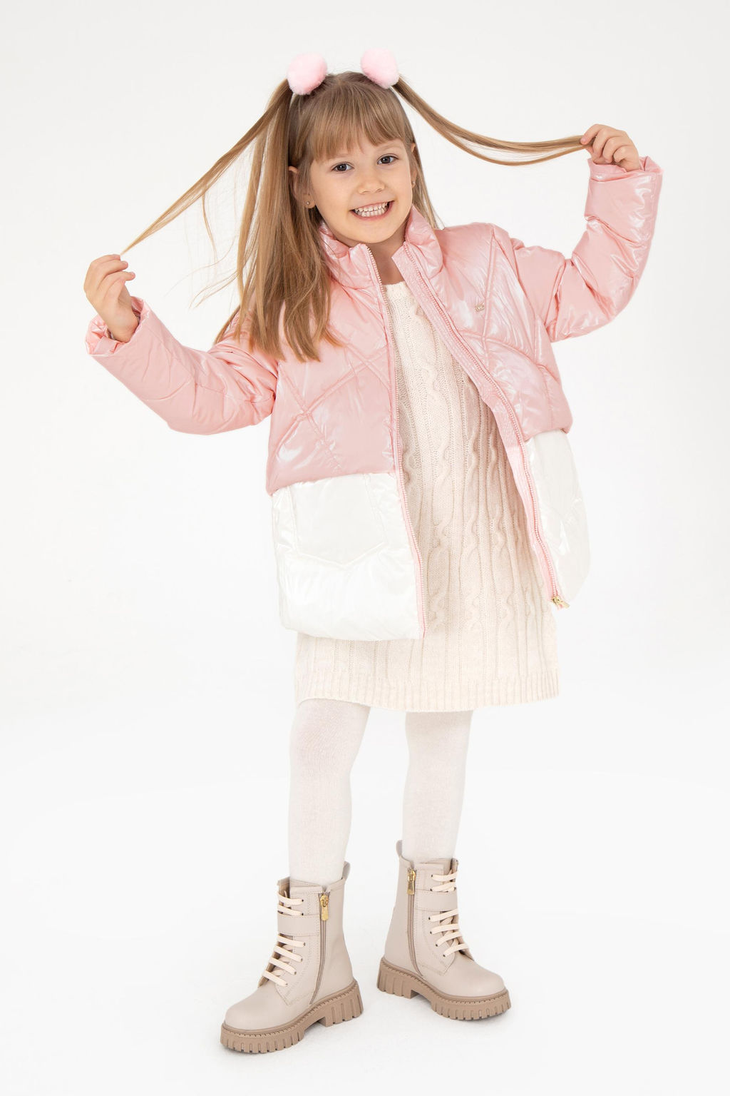 Пальто лососевого цвета для девочки Неожиданная скидка в корзине