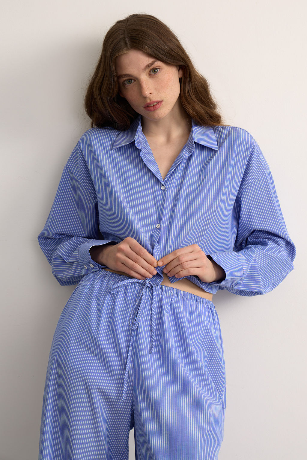 Рубашка укороченная в полоску - Mollis фото 3