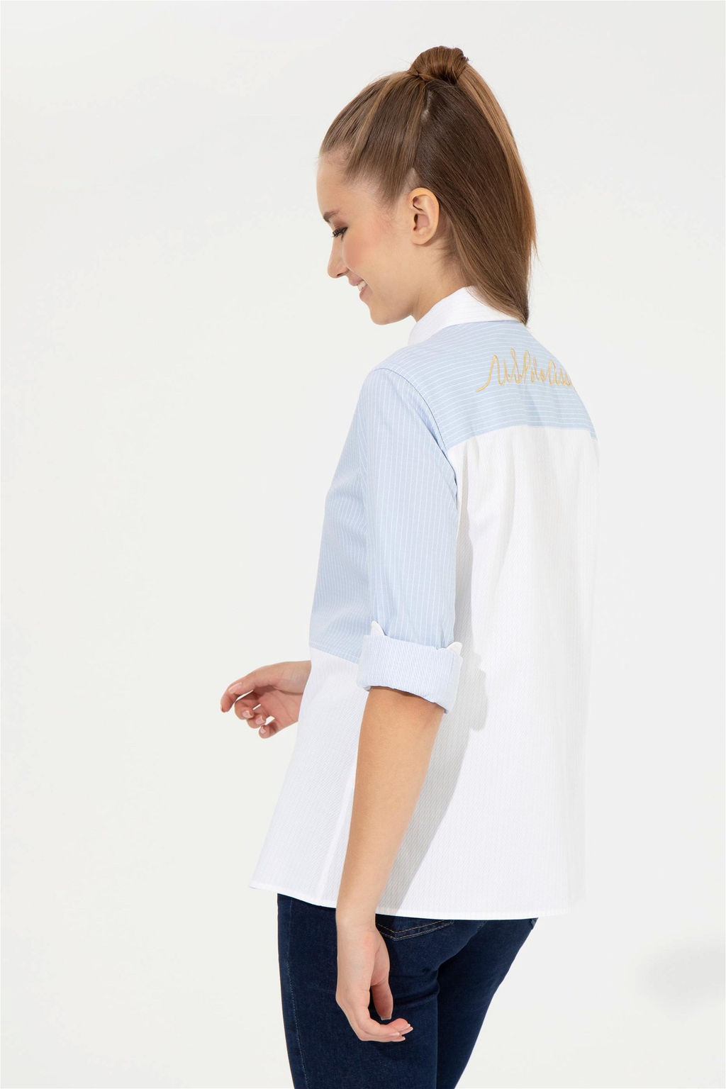 Женская белая рубашка с длинным рукавом Неожиданная скидка в корзине - U.s. polo assn фото 5