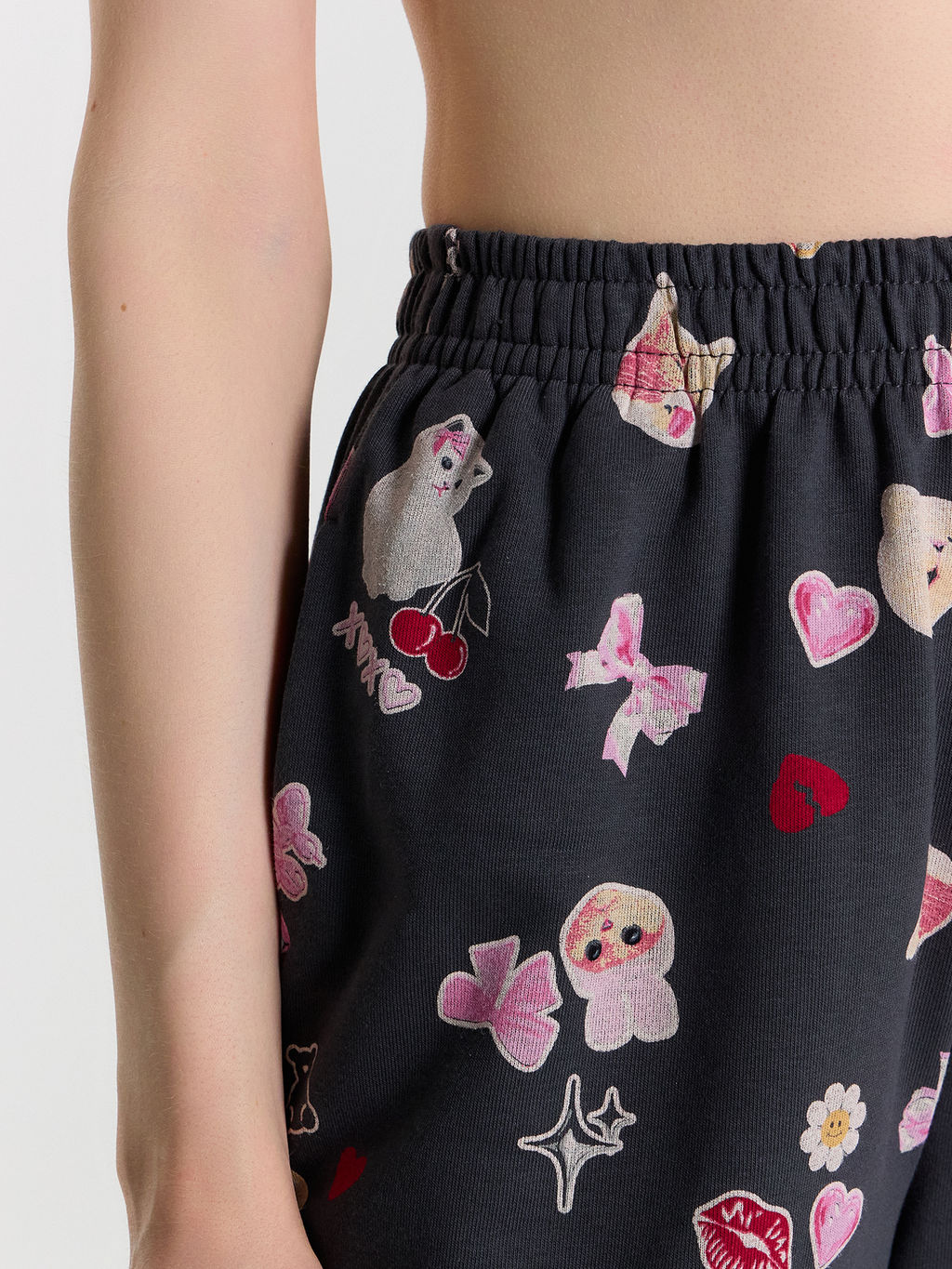 Шорты женские серые с принтом - Mark formelle фото 4