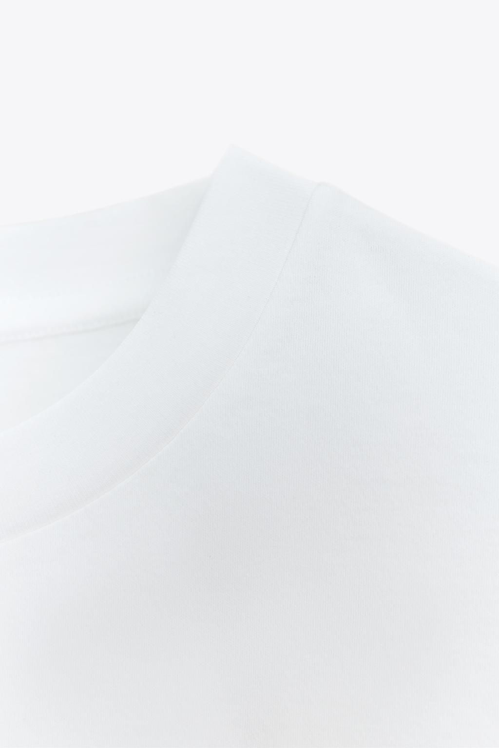 MERCERISED COTTON T-SHIRT - Zara фото 7