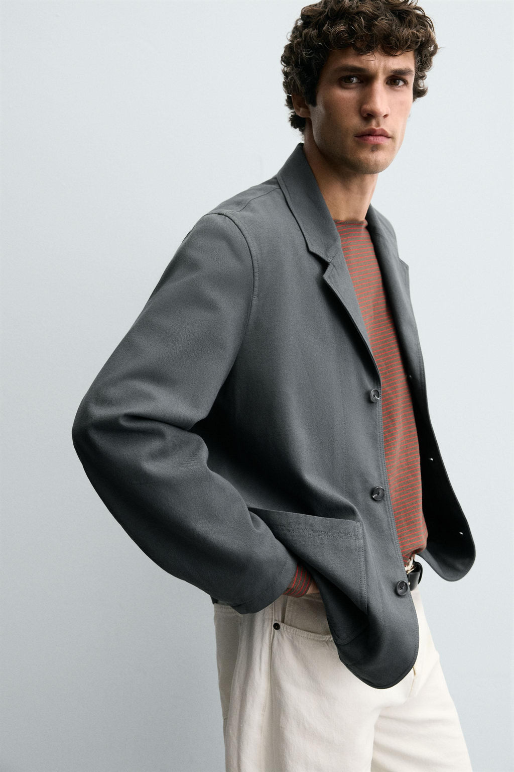 RELAXED FIT TEXTURED BLAZER - Zara фото 6