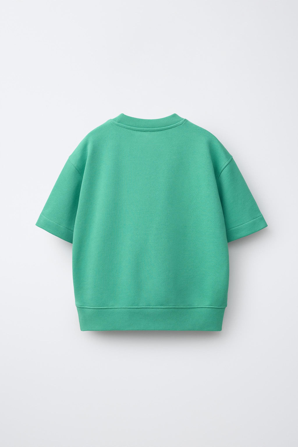 SUDADERA MANGA CORTA TEXTO RELIEVE / Azul pato - Zara фото 2