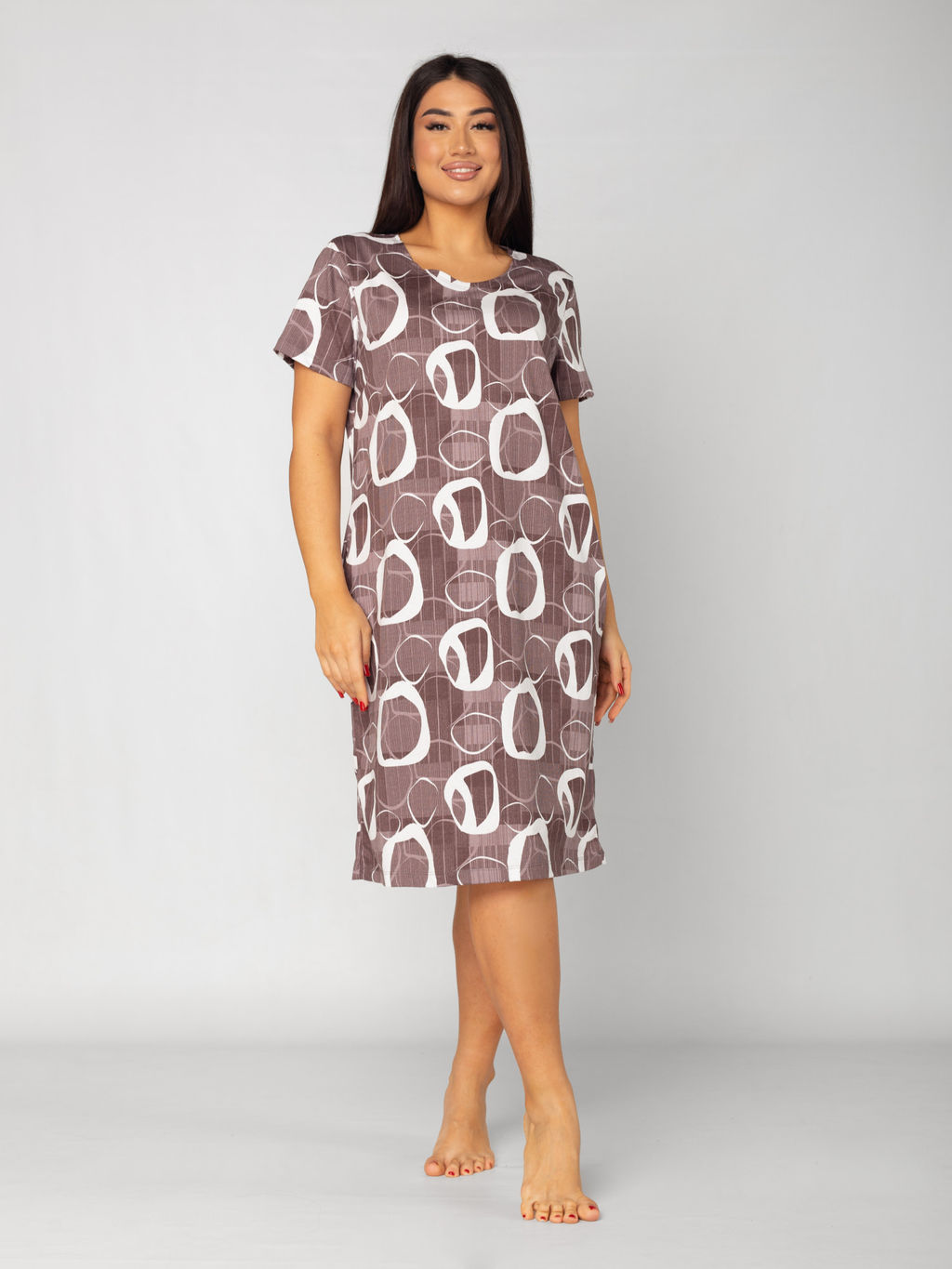 Туника женская кулирка "ЭКОЛЬ" КАКАО