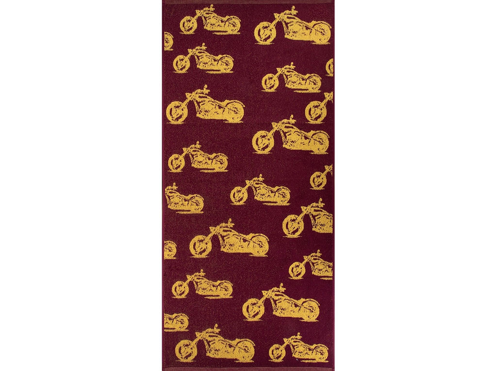 Полотенце махровое 6с102.411ж1 Мото-паттерн(кр.дерево1) 67х150см