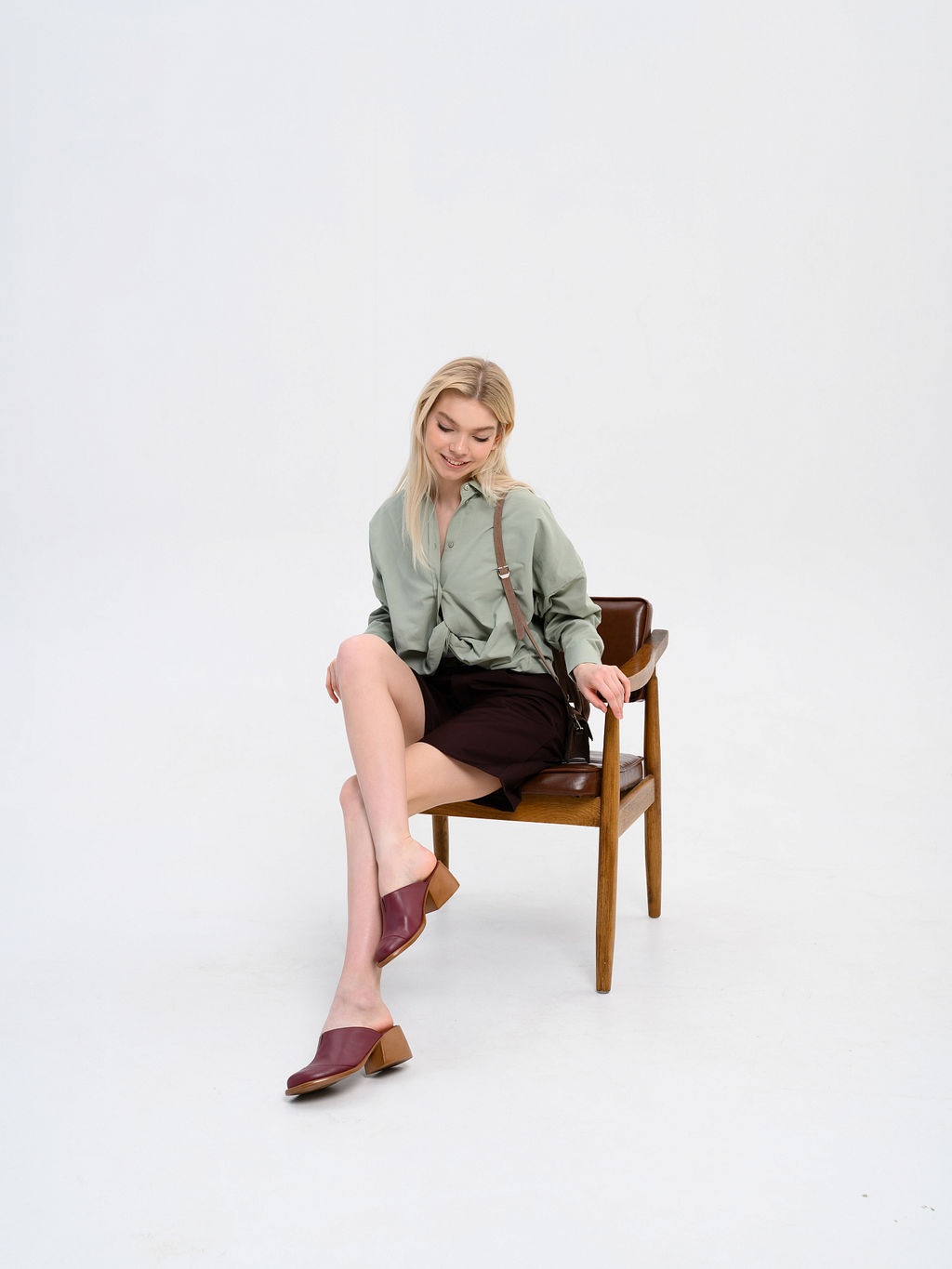 Сабо 5132.23663br.Гнилая вишня+коричневый