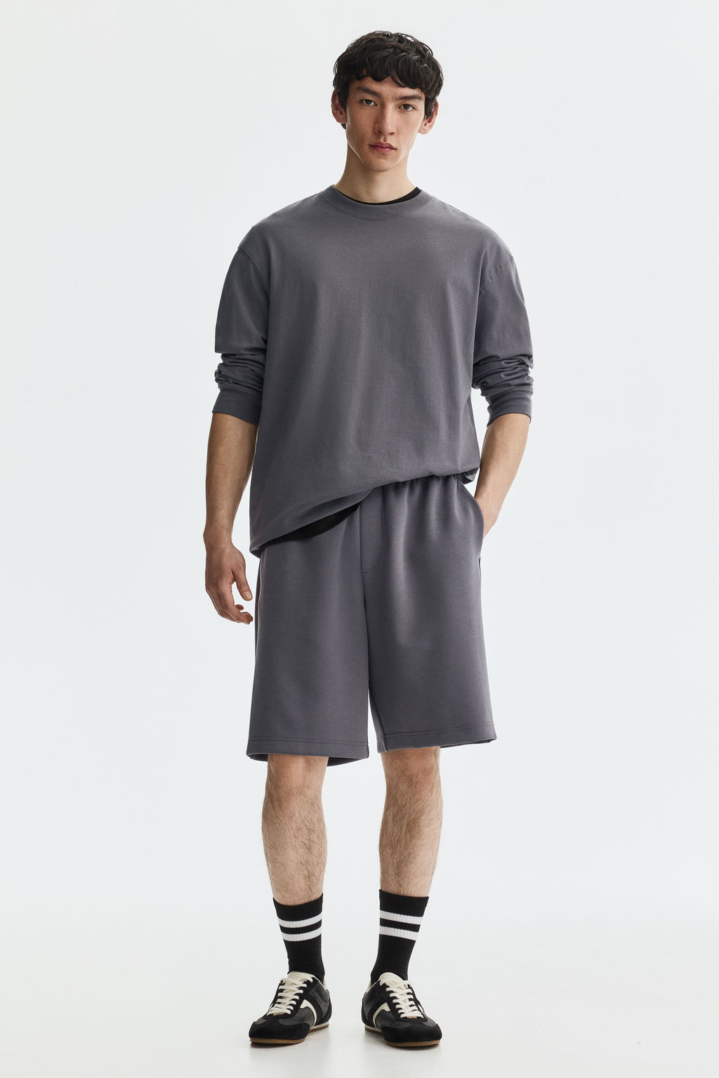 Pantal?n corto interlock Relaxed Fit - H&m фото 6
