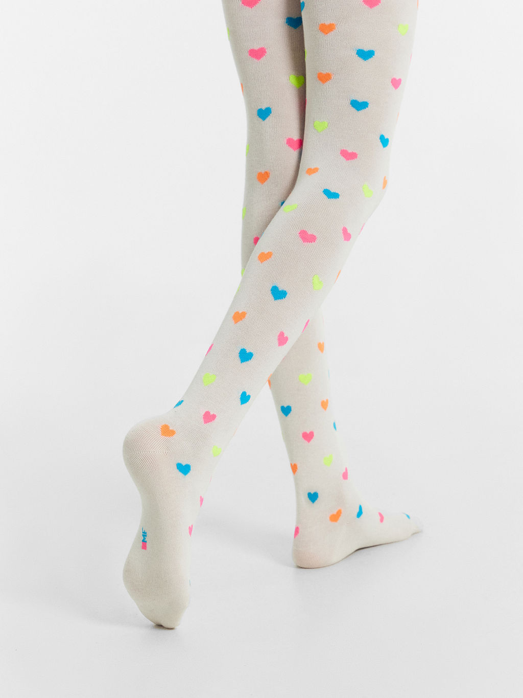 Цена за 3 пары! Колготки детские молочные с рисунком в виде горошка - Mark formelle фото 4