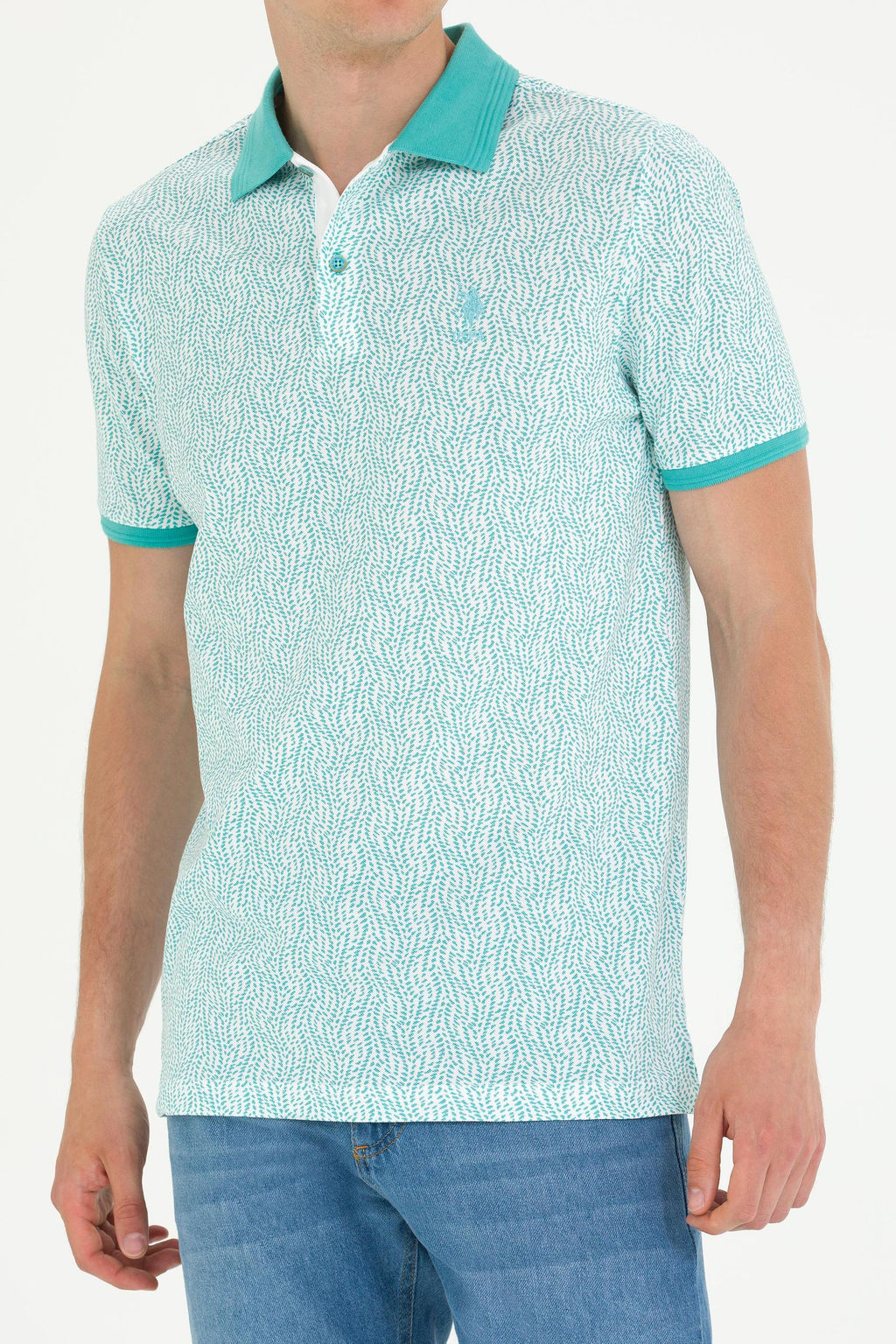 Мужская мятная футболка-поло Неожиданная скидка в корзине - U.s. polo assn фото 13
