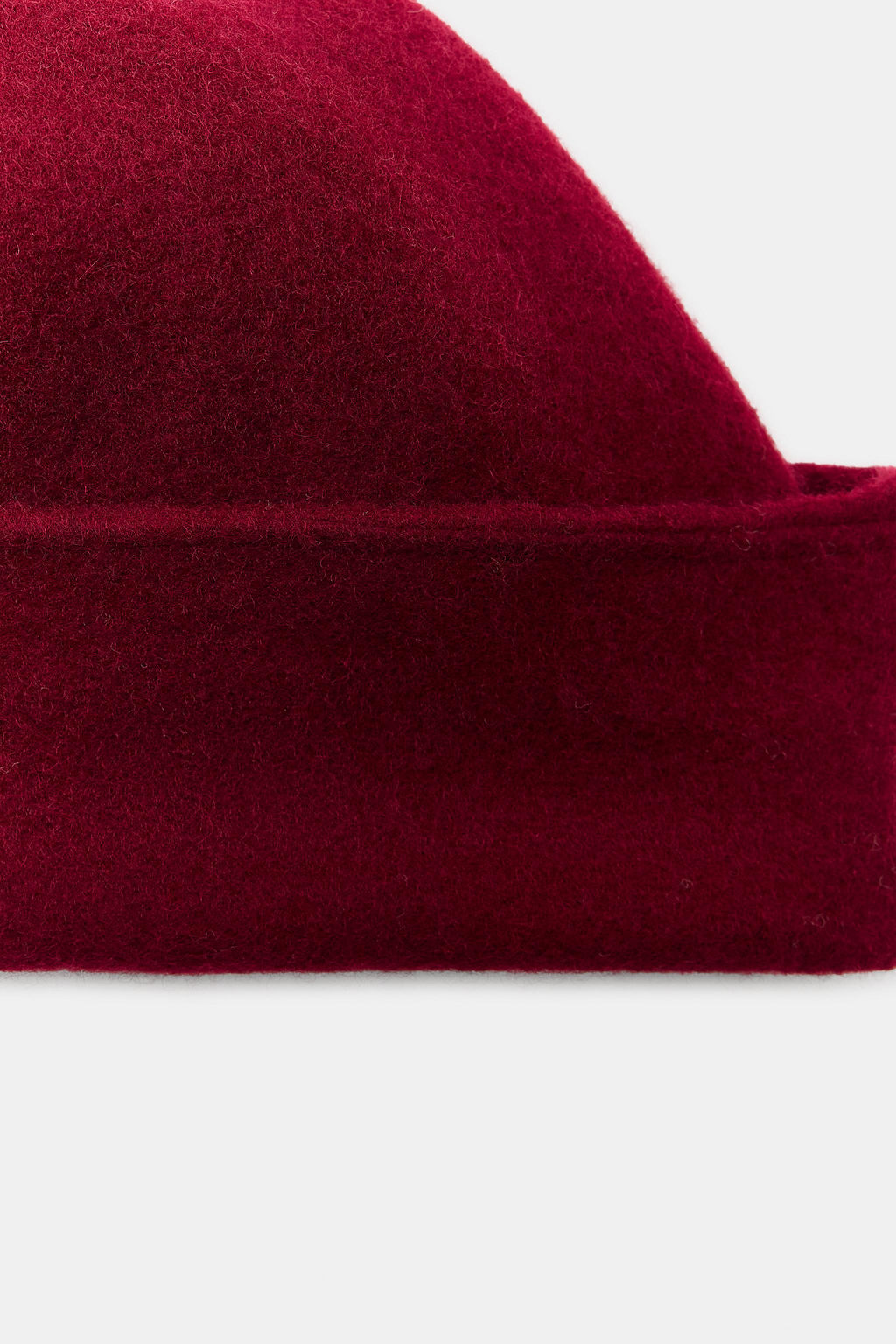 100% WOOL BEANIE WITH TURN-UP BRIM - Zara фото 4