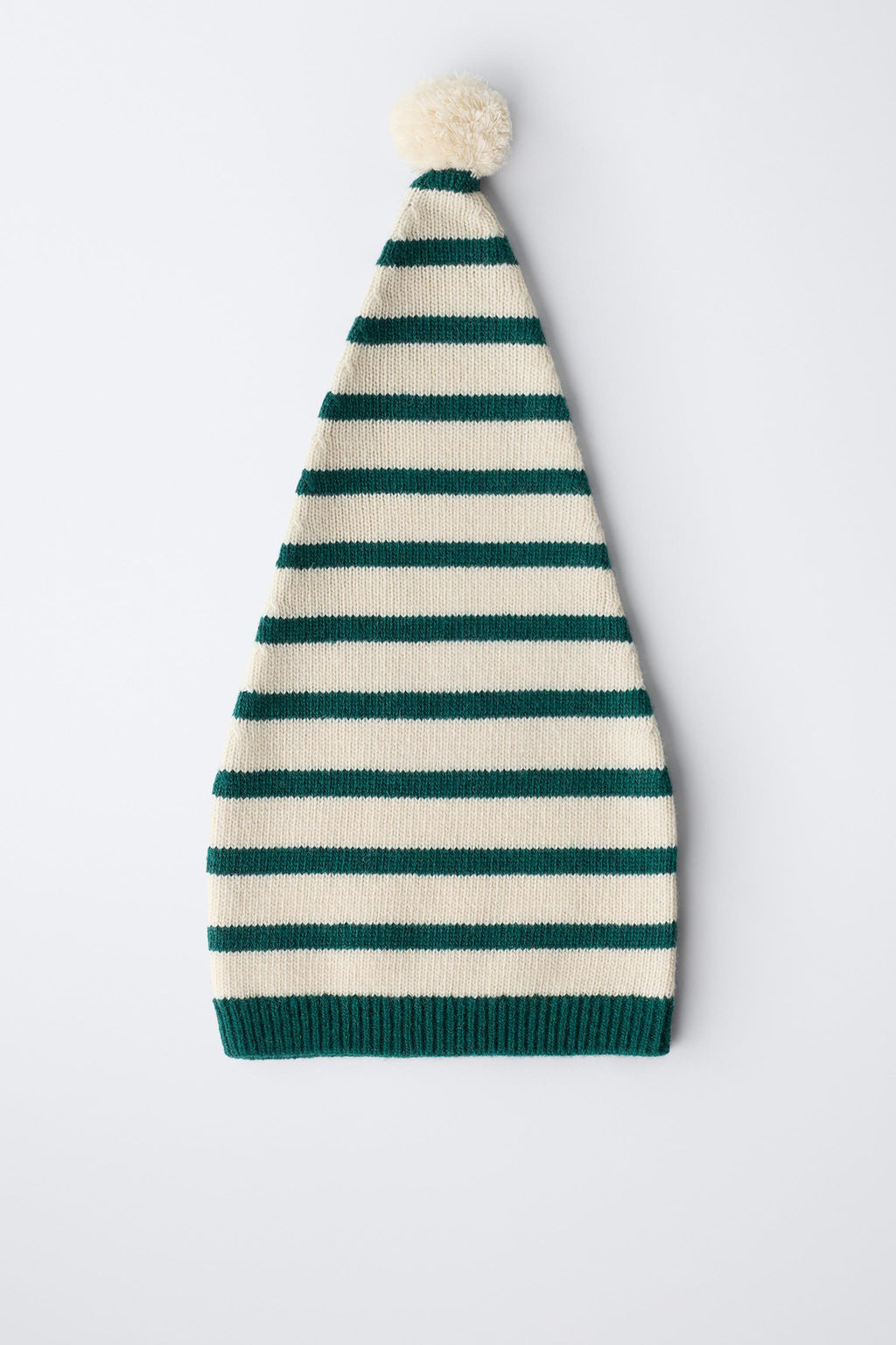 0 MONTHS - 14 YEARS/ STRIPED KNIT POMPOM BEANIE WITH WOOL