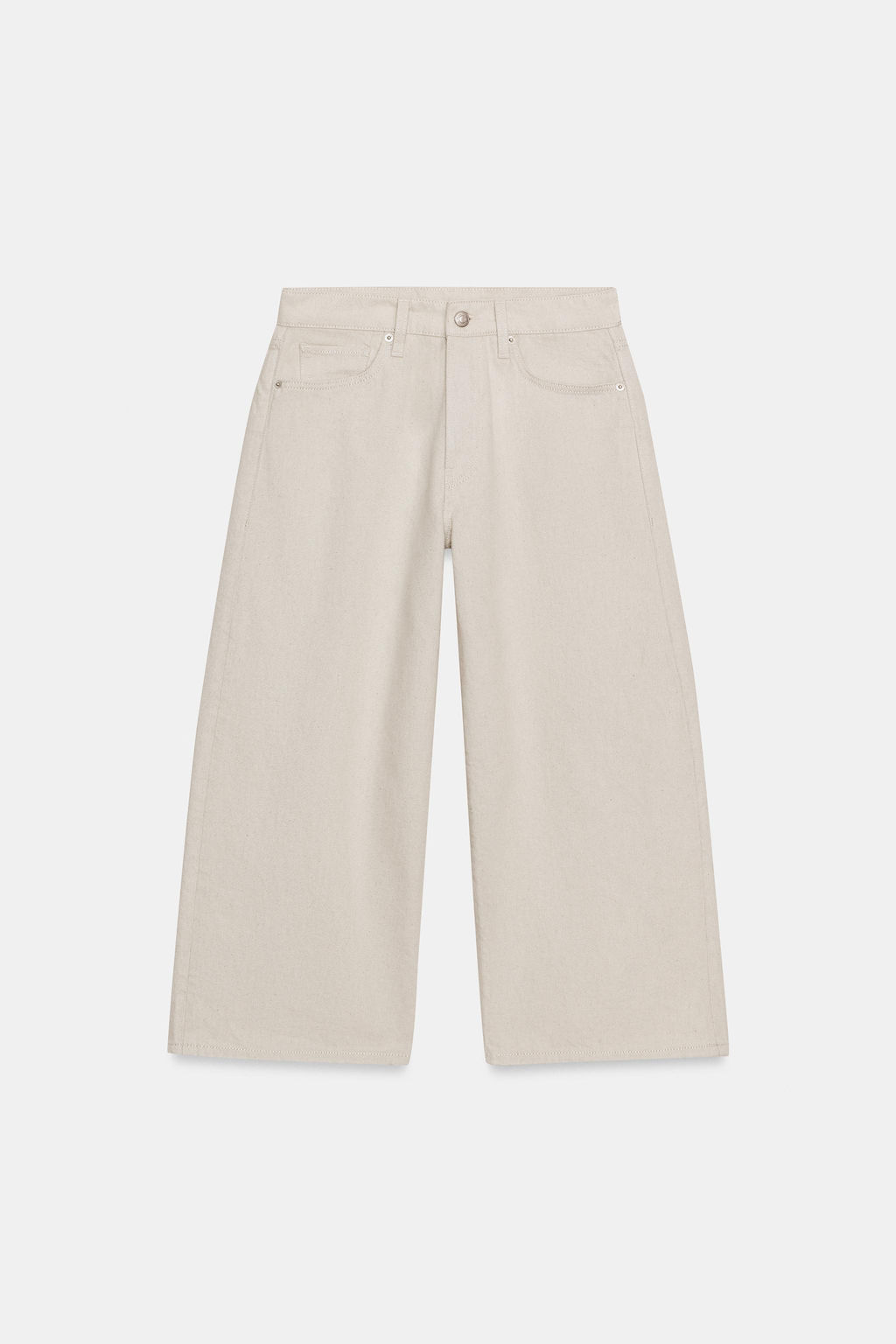 JEANS ZW COLLECTION CULOTTE TIRO MEDIO / Piedra - Zara фото 7
