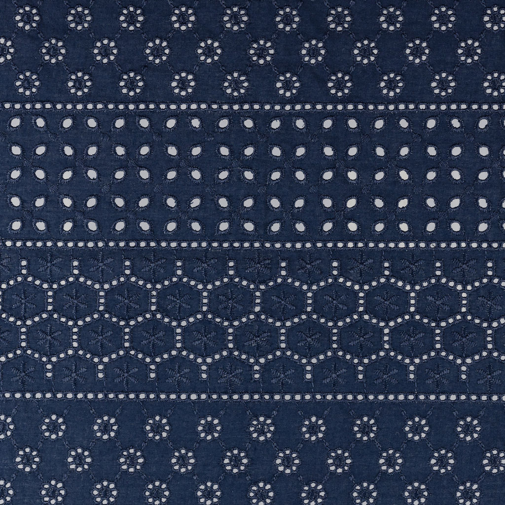 Ткань YFAS-981 Шитье(Прошва) ФАСОВКА 285 г/кв.м 150 х 135 см 70% хлопок, 30% полиэстер 2-й сорт 19-4024 т.синий