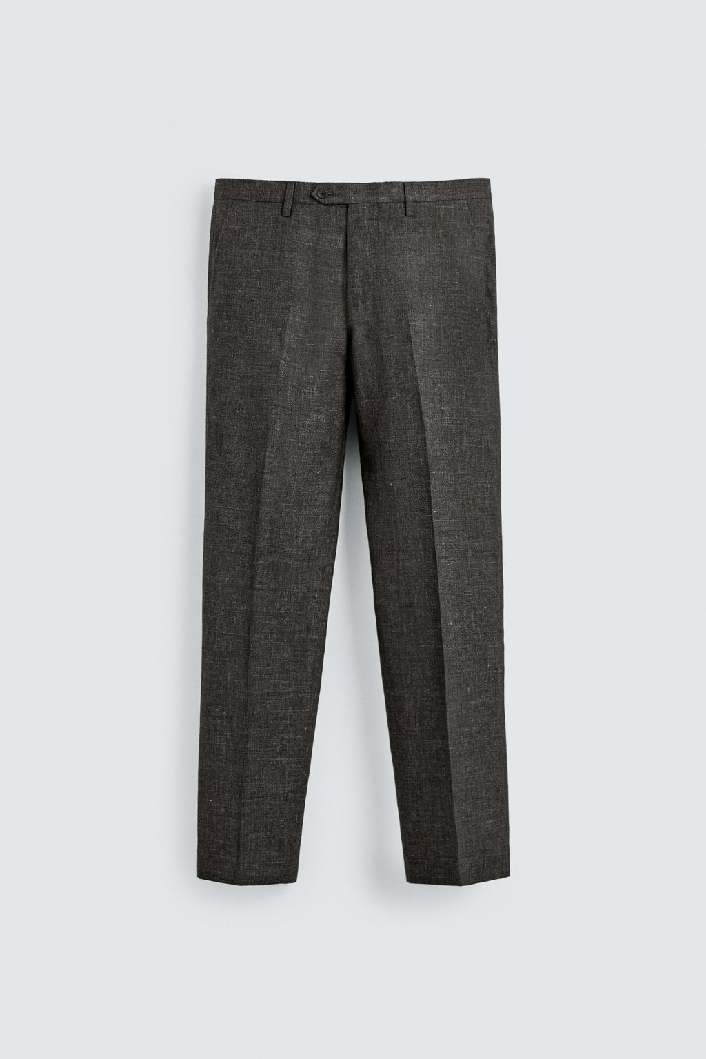 PANTAL?N REGULAR FIT TRAJE ESTRUCTURA / Marr?n oscuro