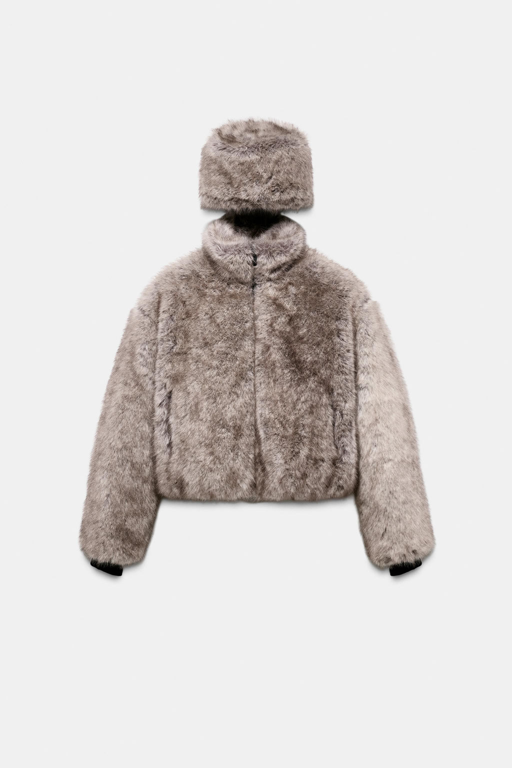 SHORT COAT WITH FAUX FUR HOOD HEIQ XREFLEX TECHNOLOGY SKI COLLECTION - Zara фото 8