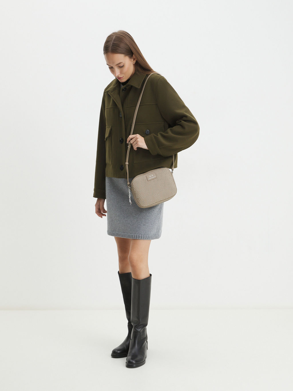 Кросс-боди ARMANI EXCHANGE Артикул 4081379, серо-бежевый - Divas bag фото 7
