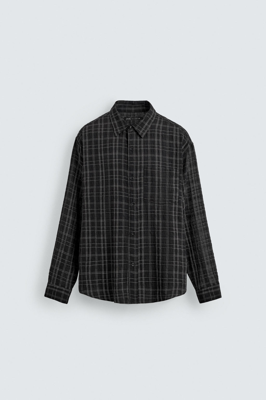 TEXTURED CHECK SHIRT - Zara фото 6