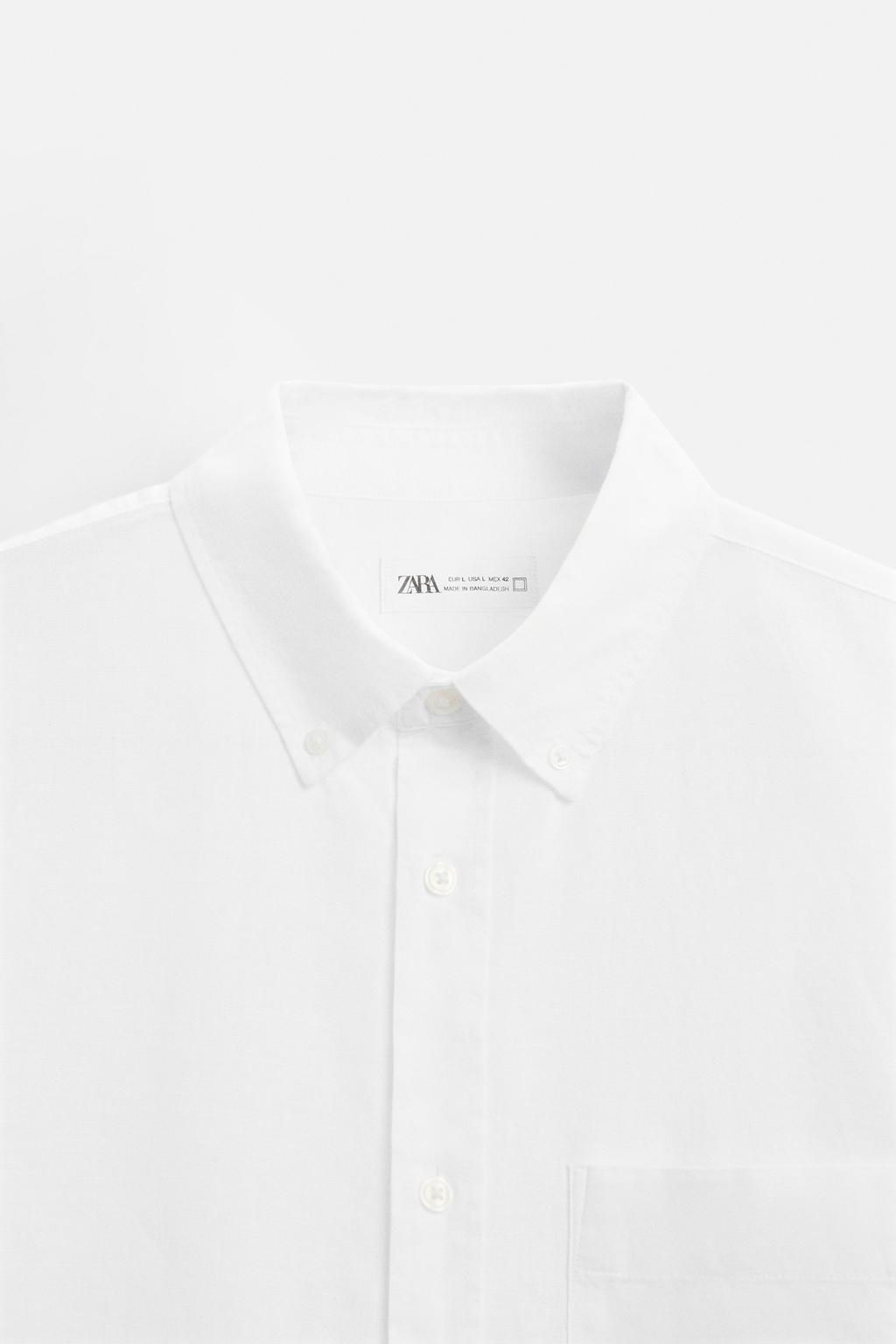 COTTON - LINEN SHIRT - Zara фото 16