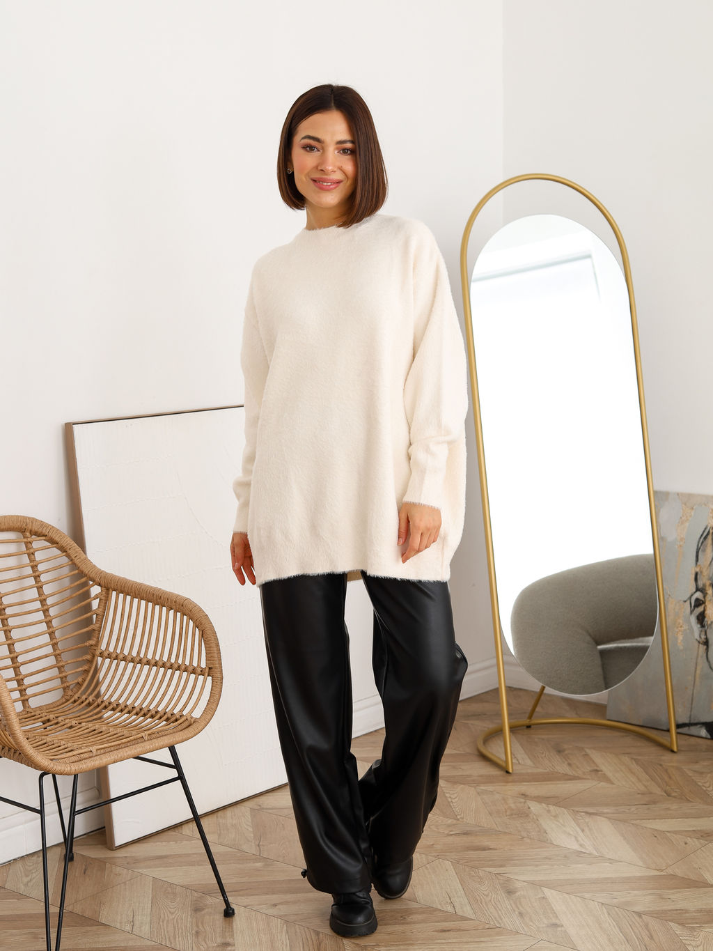 Джемпер вязаный женский SOFT, айвори - Inzibe фото 2