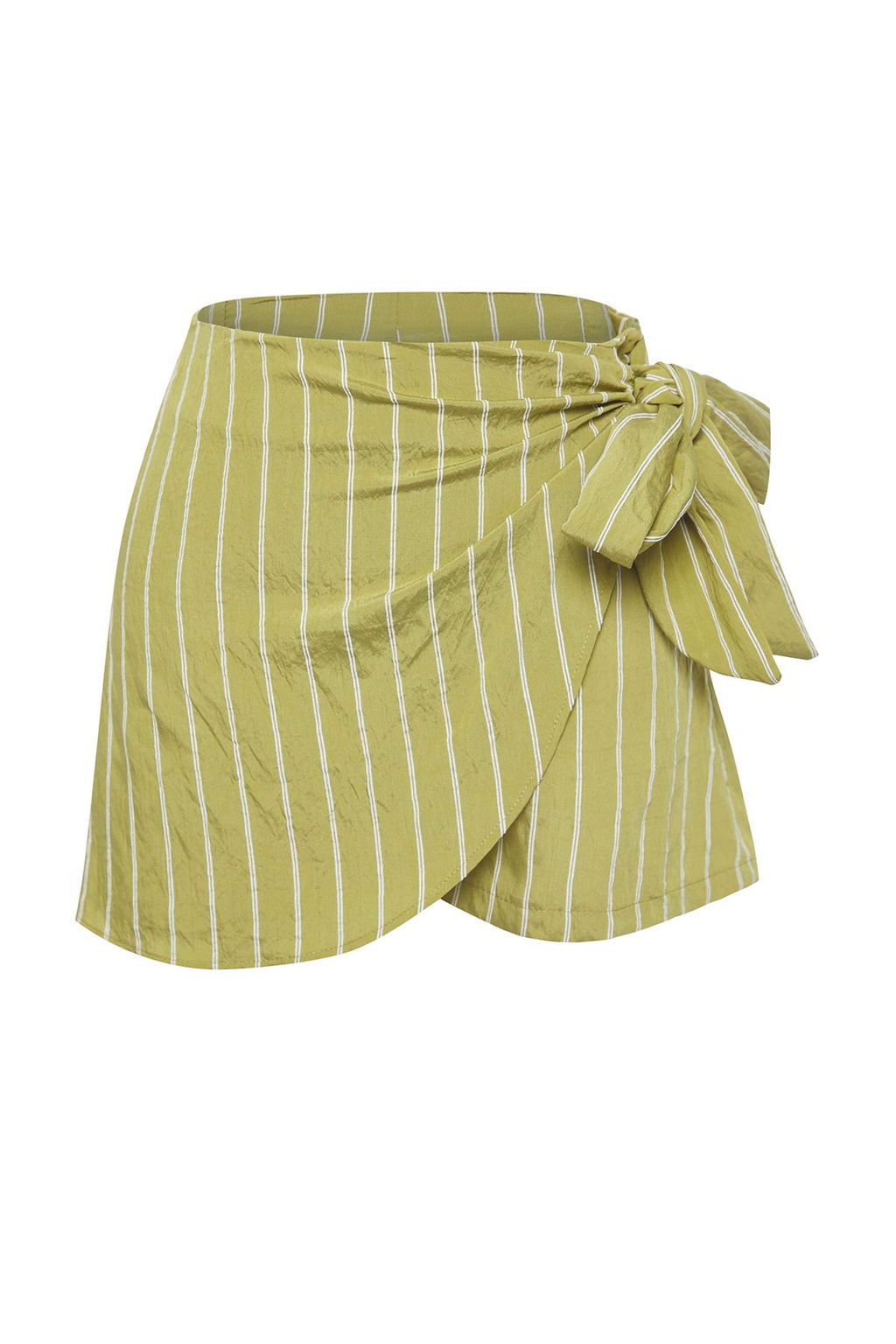 Trendyolmilla Kahverengi Dokuma Baglama Detayl? Plak Sort Etek TBESS25SR00017  фото 6