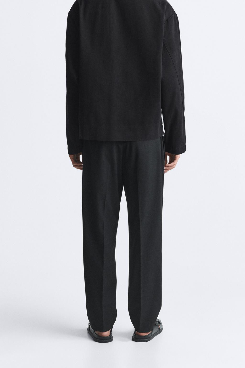 COMFORT FIT JOGGER WAIST TROUSERS - Zara фото 3