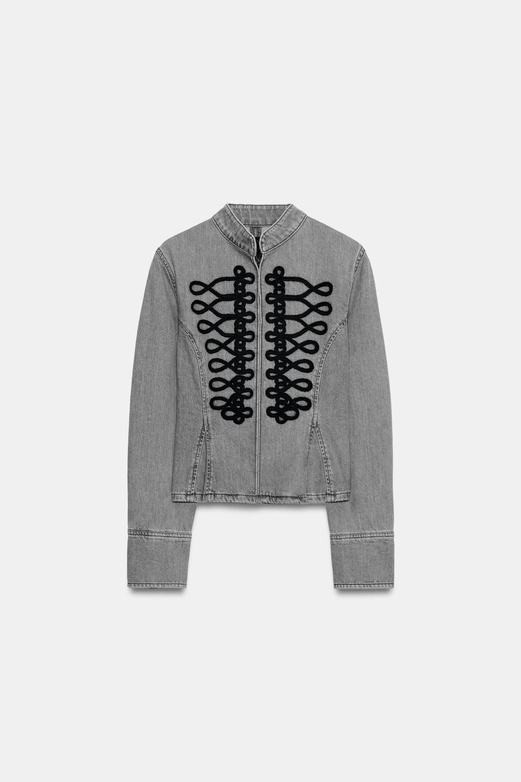 CHAQUETA Z1975 PEPLUM ALAMARES / Gris vigor? - Zara фото 9