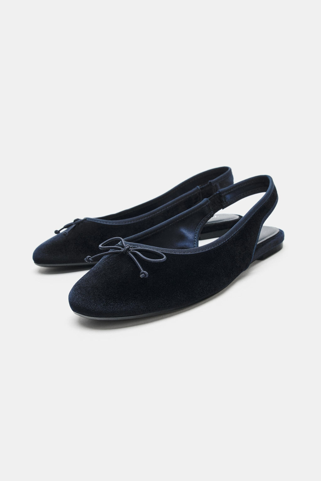 VELVET-EFFECT SLINGBACK BALLET FLATS - Zara фото 11