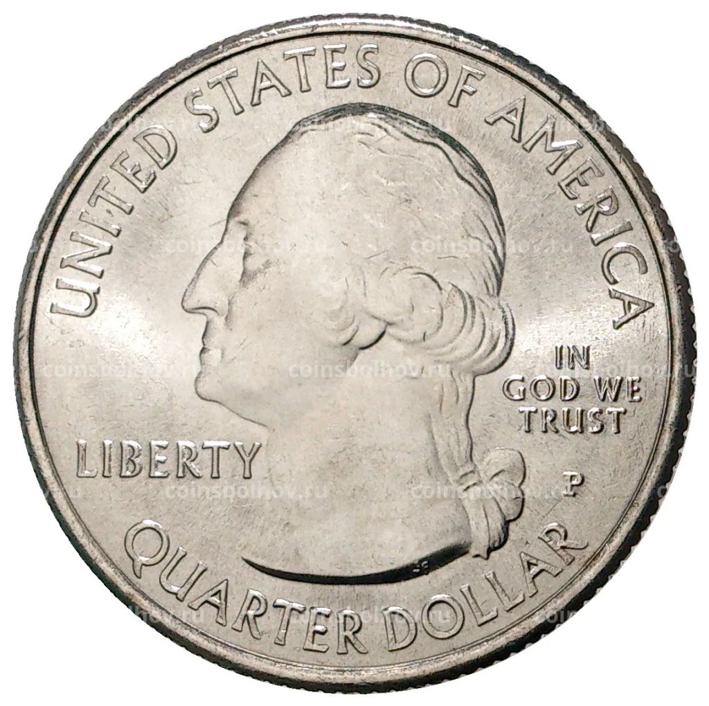 Монета 25 центов (1/4 доллара) 2020 года P США Национальные парки  №52 Ферма Дж. А. Вейра в Коннектикуте