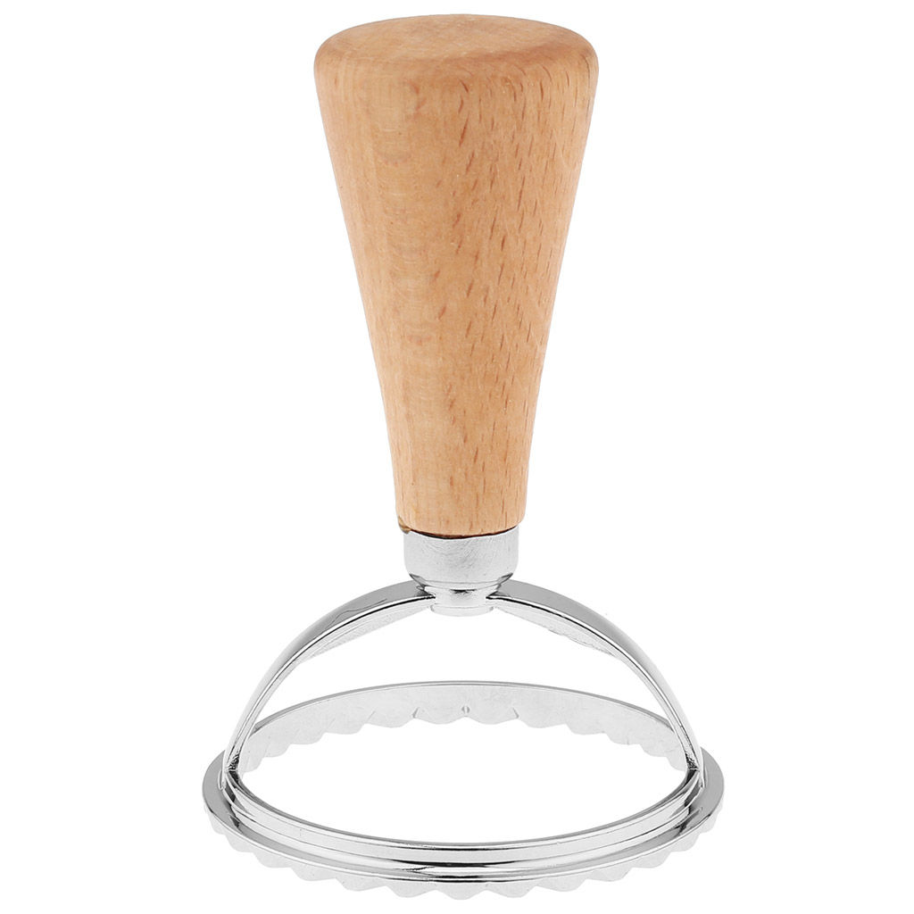 Штамп металлический для пельменей Круг д6,2см h10см, деревянная ручка, на картоне (Китай) - Домашняя мода фото 2