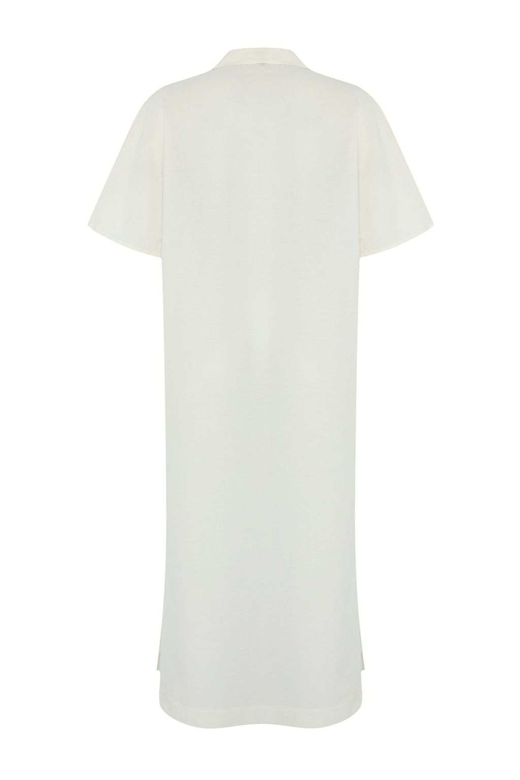 Trendyolmilla Fusya Maxi Dokuma %100 Pamuk Nak?sl? Plaj Elbisesi TBESS25EL00026  фото 17