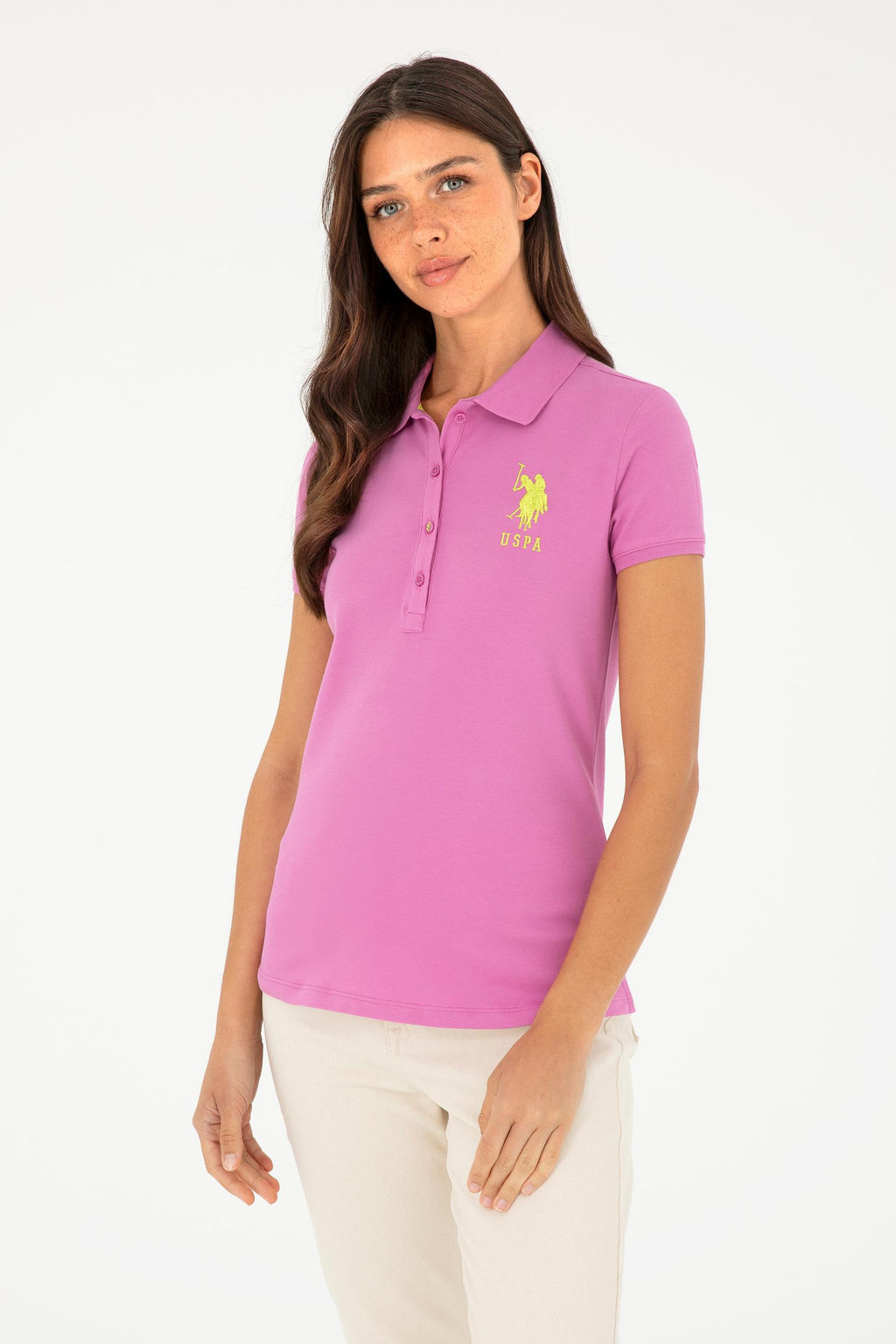 Женская фиолетовая базовая футболка Неожиданная скидка в корзине - U.s. polo assn фото 8