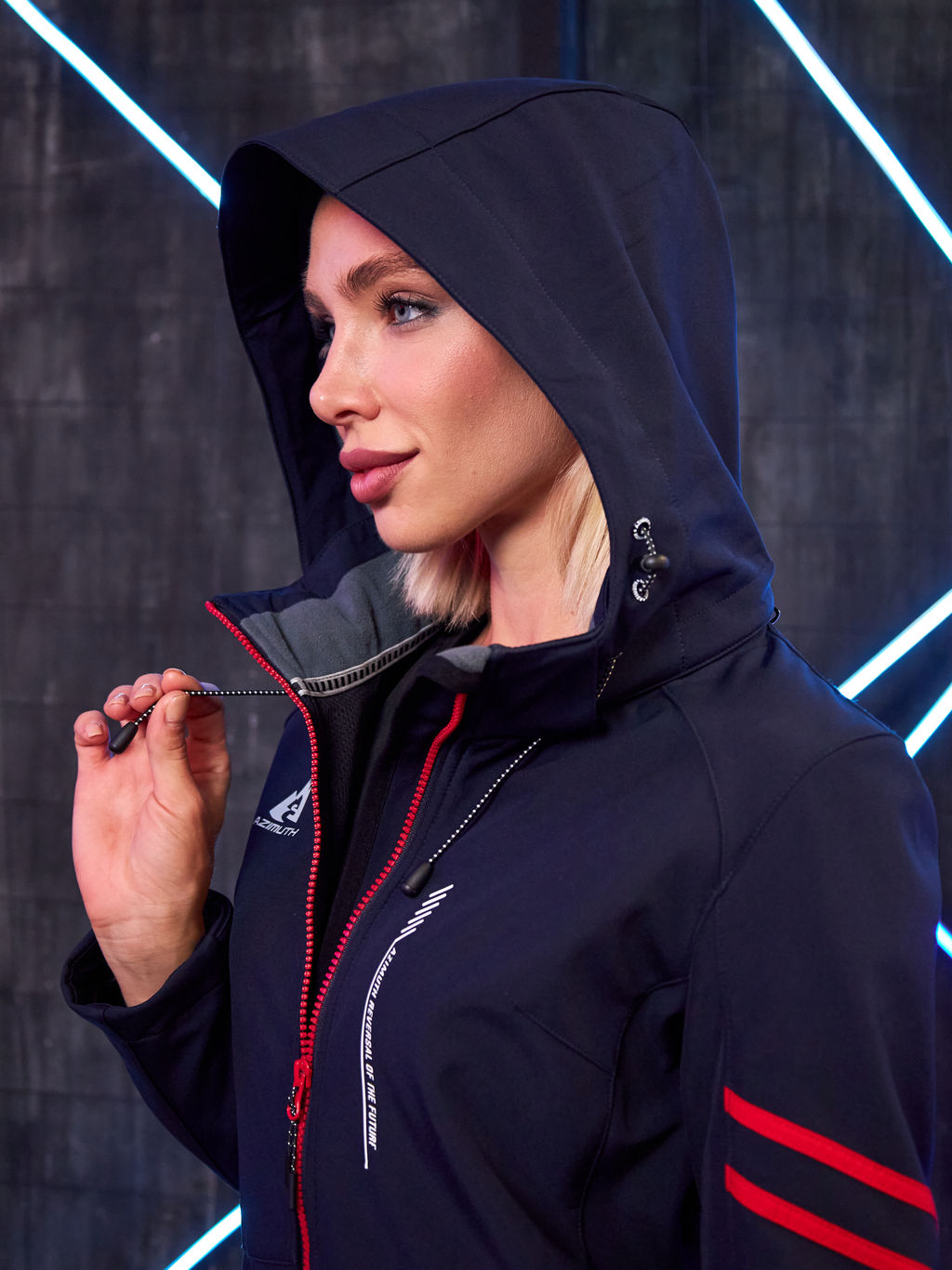 Женская мембранная куртка виндстоппер на флисе Azimuth Заря 124/23982_705 Темно-Синий  фото 23