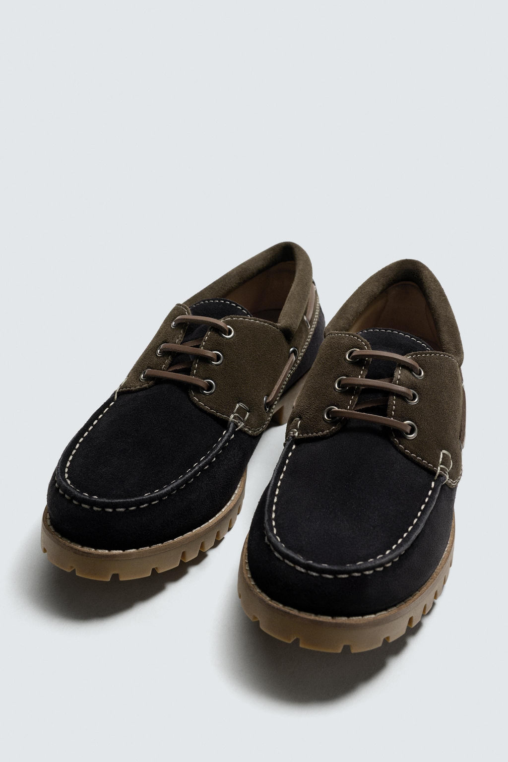 CONTRAST LEATHER DECK SHOES - Zara фото 2
