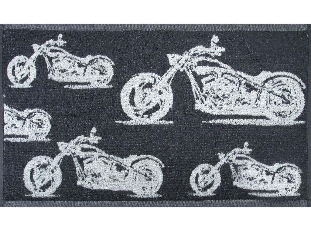 Полотенце махровое 6с104.411ж1 Мото-паттерн(антрацит) 67х40см