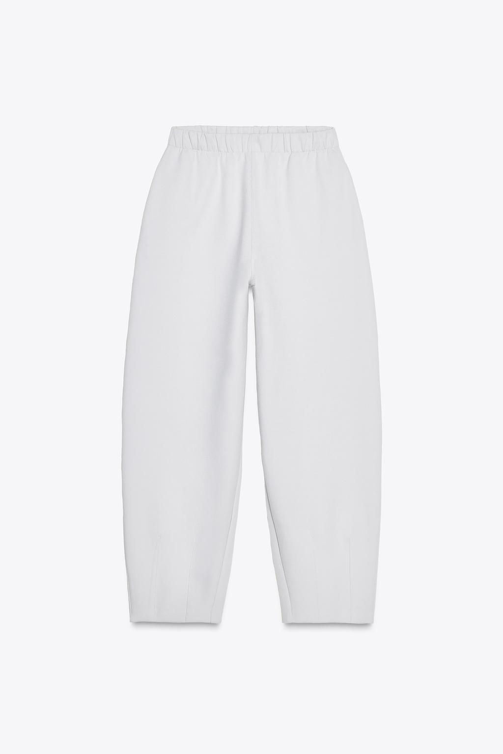 INTERLOCK COCOON TROUSERS - Zara фото 13