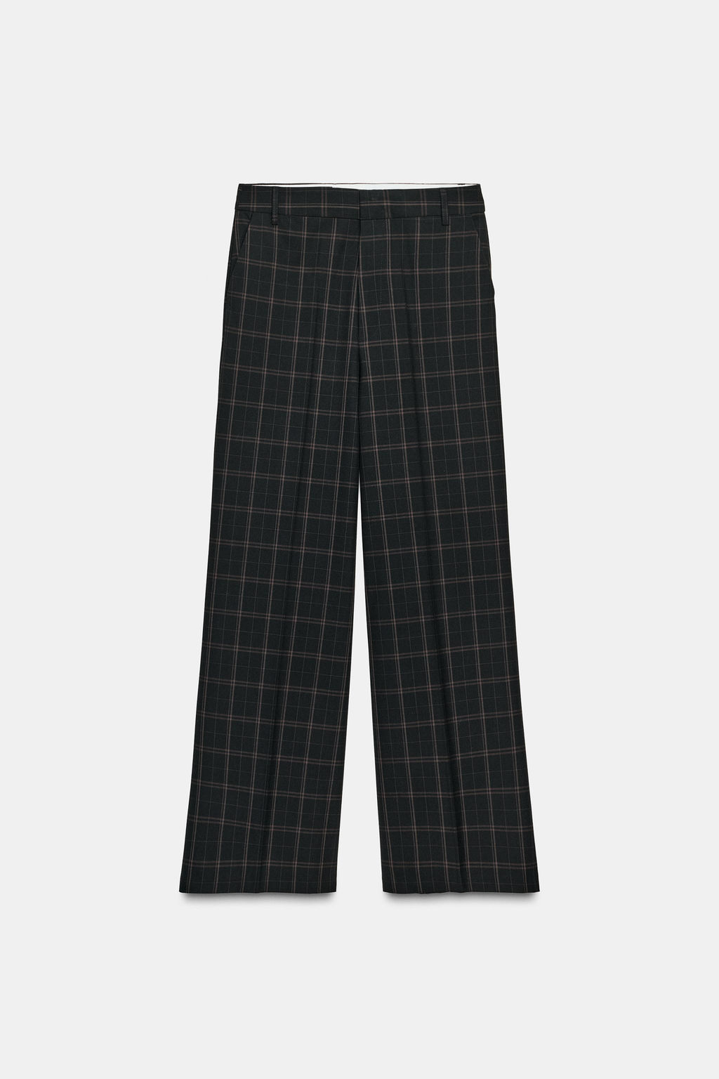 HIGH-WAIST CHECKED TROUSERS - Zara фото 8