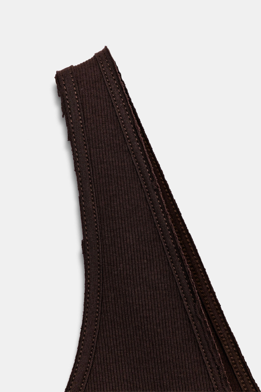 TOP ESCOTE PICO RIB / Marr?n - Zara фото 6