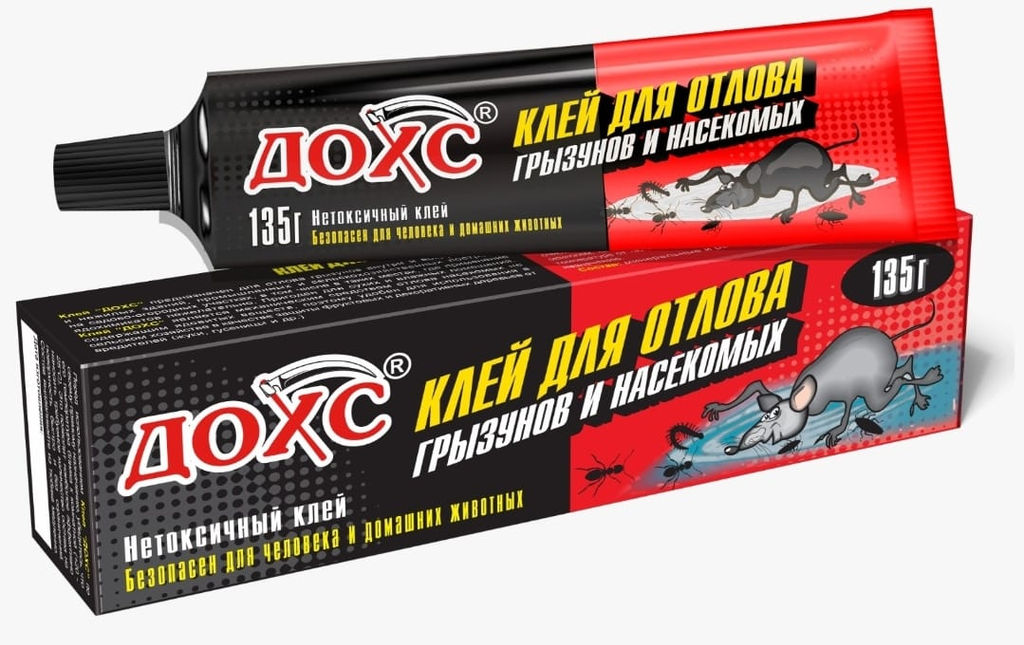 Клей Дохс от грызунов и насекомых 135 г (50 шт)