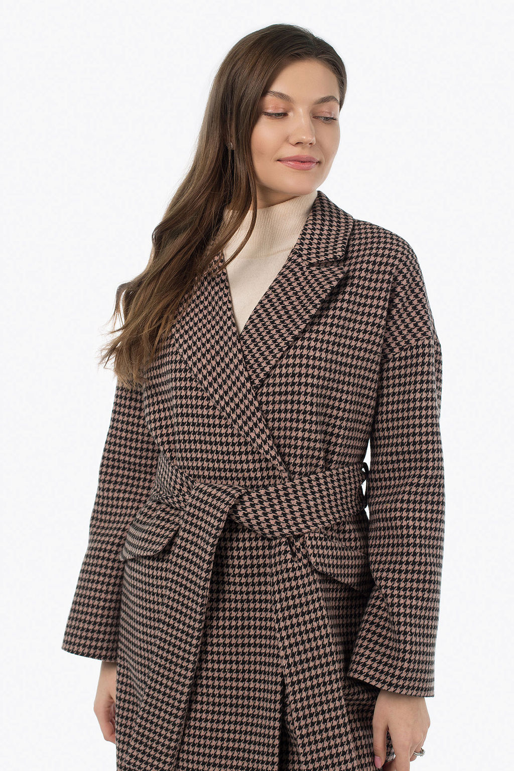 Пальто женское демисезонное (пояс) - El podio фото 7