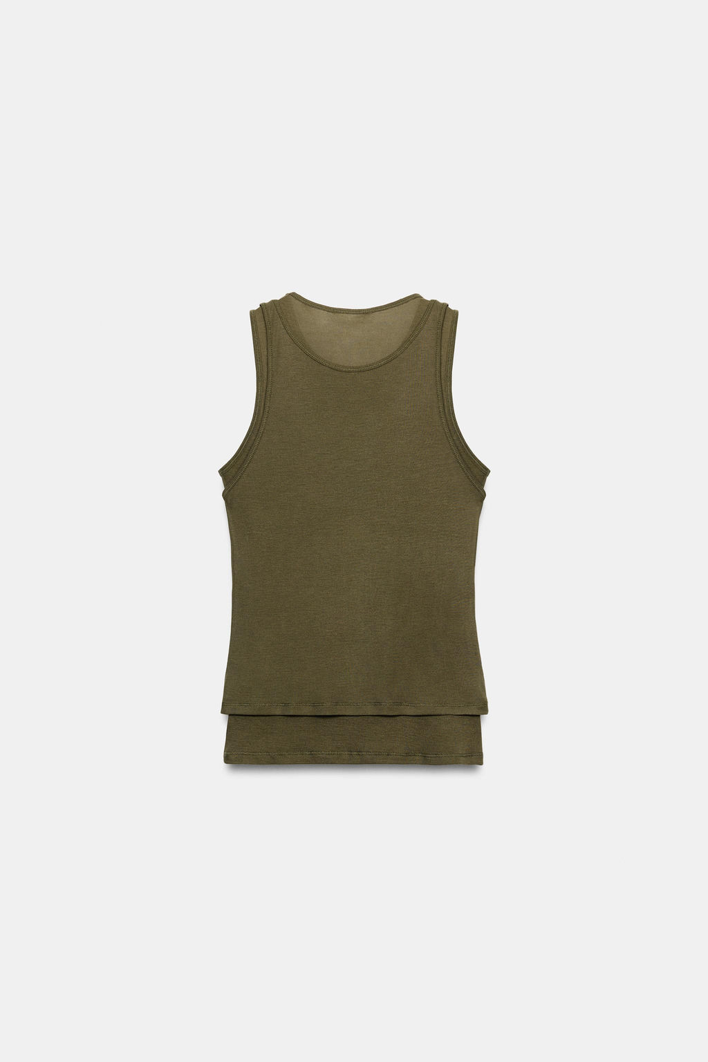 CAMISETA EFECTO DOBLE MANGA SISA / Khaki - Zara фото 5