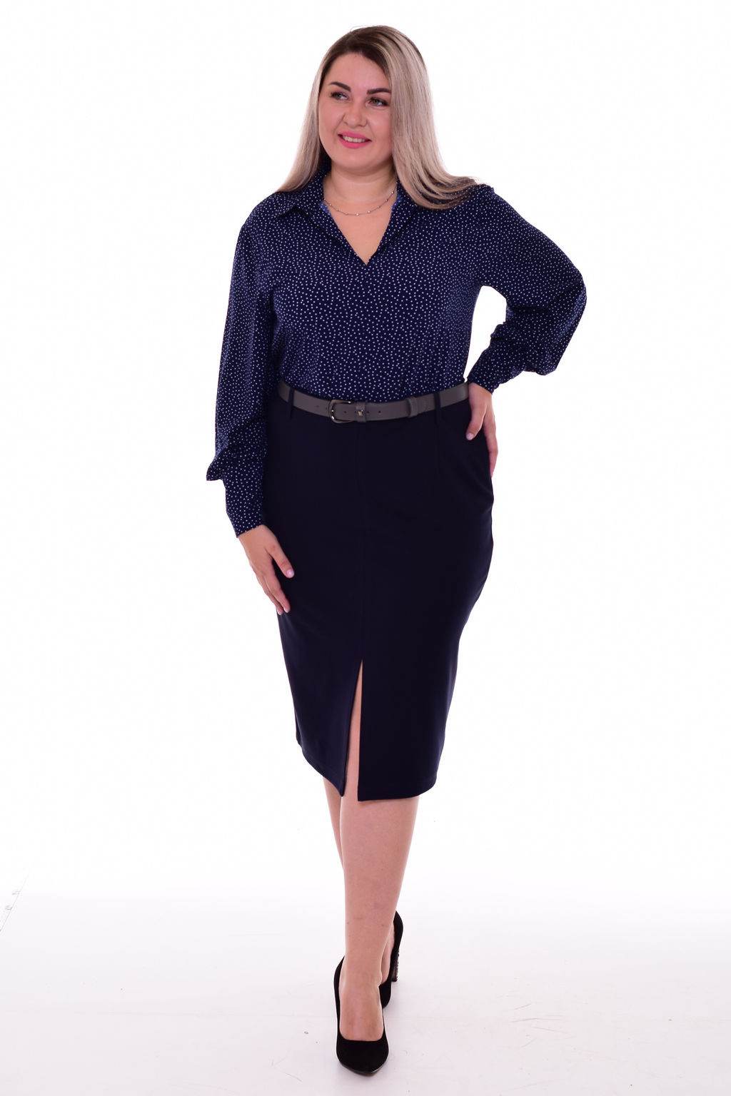 *Юбка женская Ф-9-07в (темно-синий)