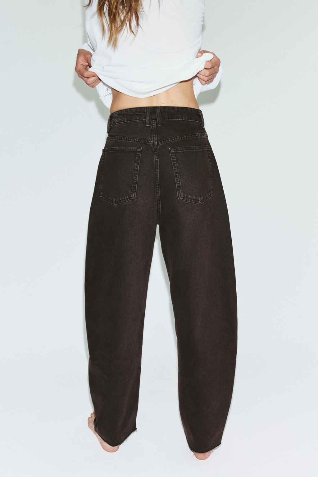 TRF BARREL HIGH-WAIST JEANS - Zara фото 5