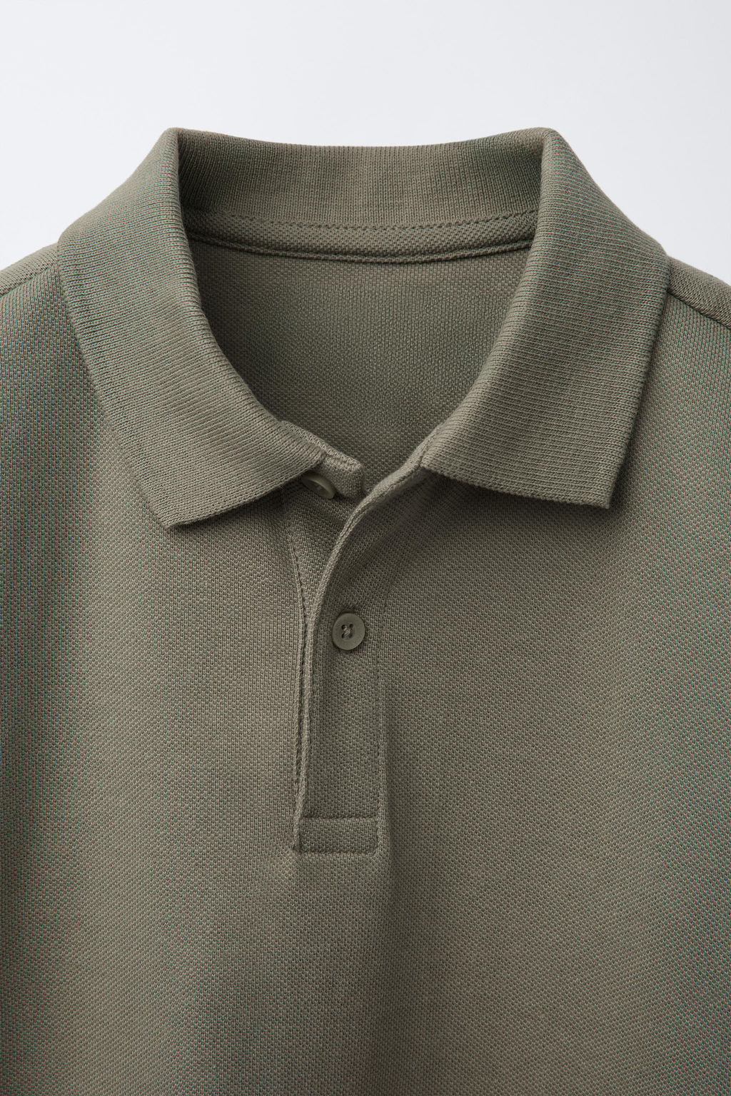 POLO B?SICO PIQU? / Gris oscuro - Zara фото 3