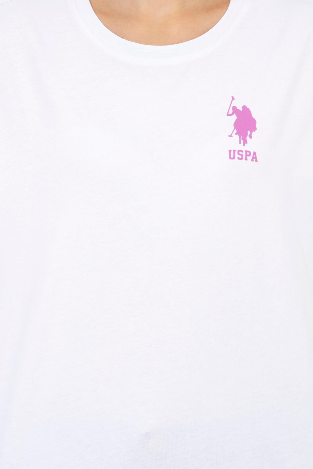 Kad_n Beyaz Bisiklet Yaka Ti__rt