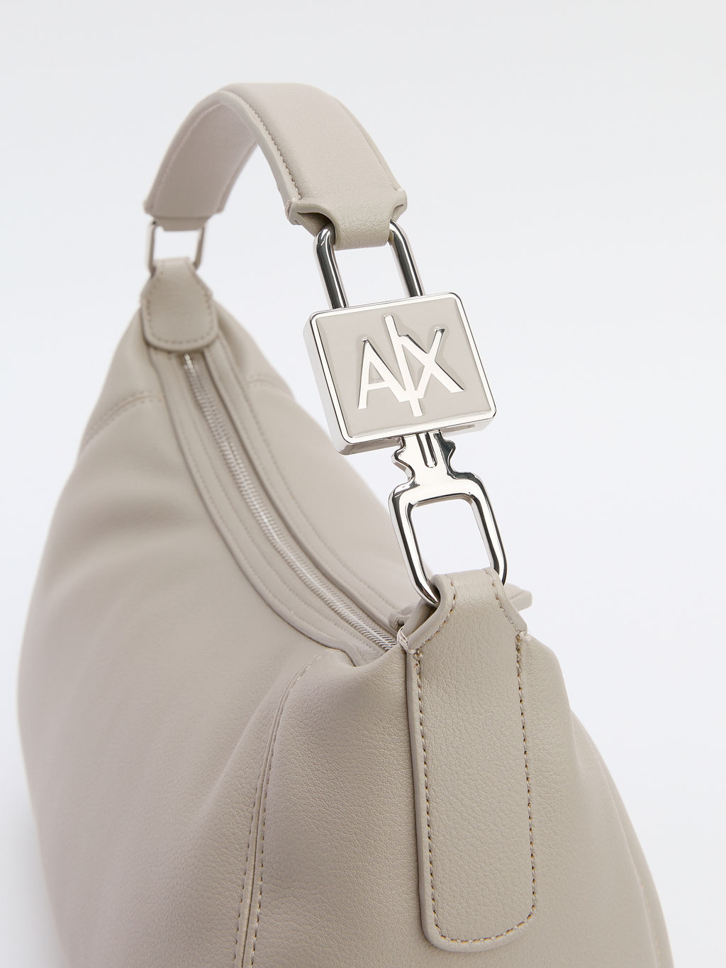 Женская сумка с ручками ARMANI EXCHANGE Артикул 4081546, бежево-серый фото 3