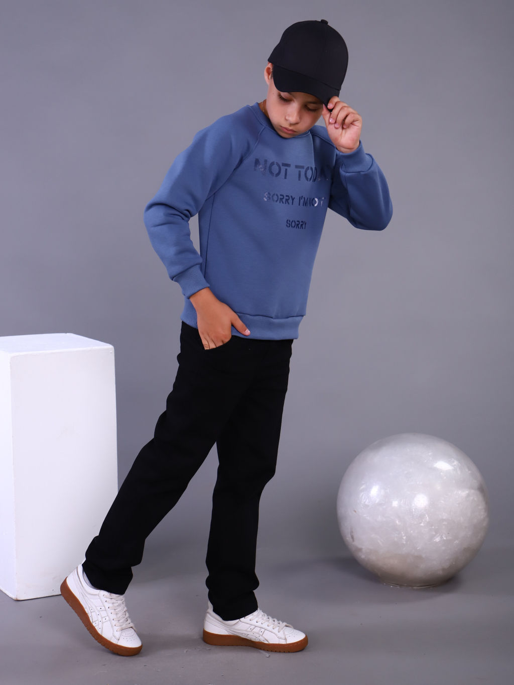 Толстовка "Сорри" синий