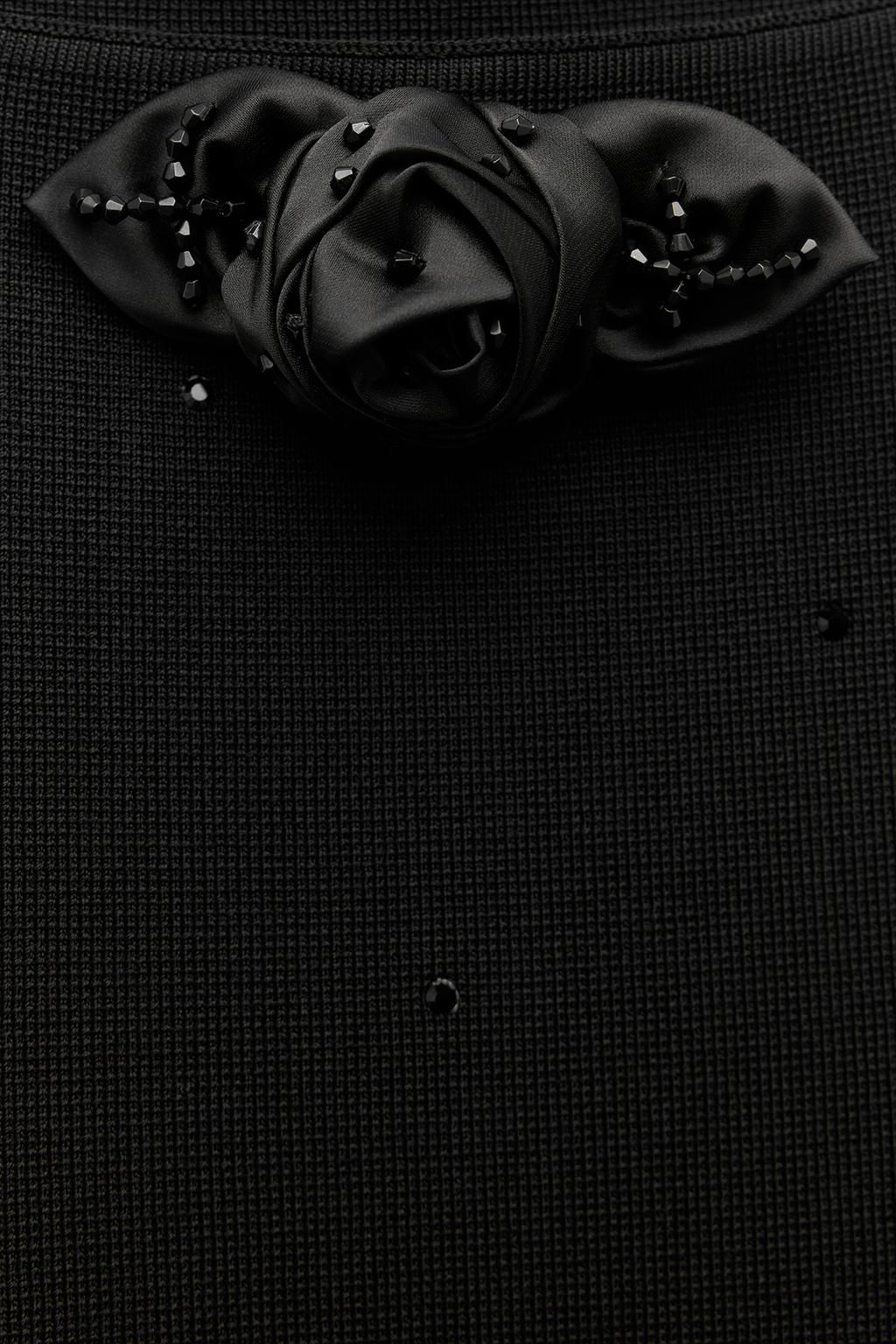 KNIT MINI DRESS WITH BEADING - Zara фото 5