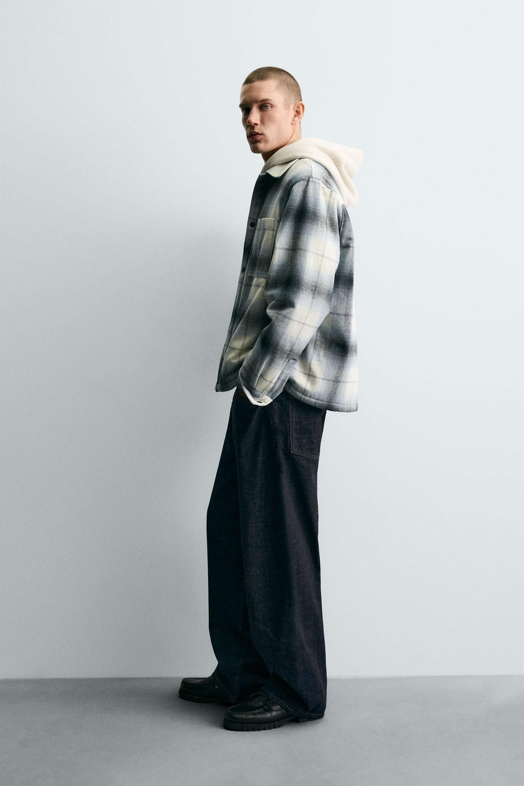 CONTRAST CHECK OVERSHIRT